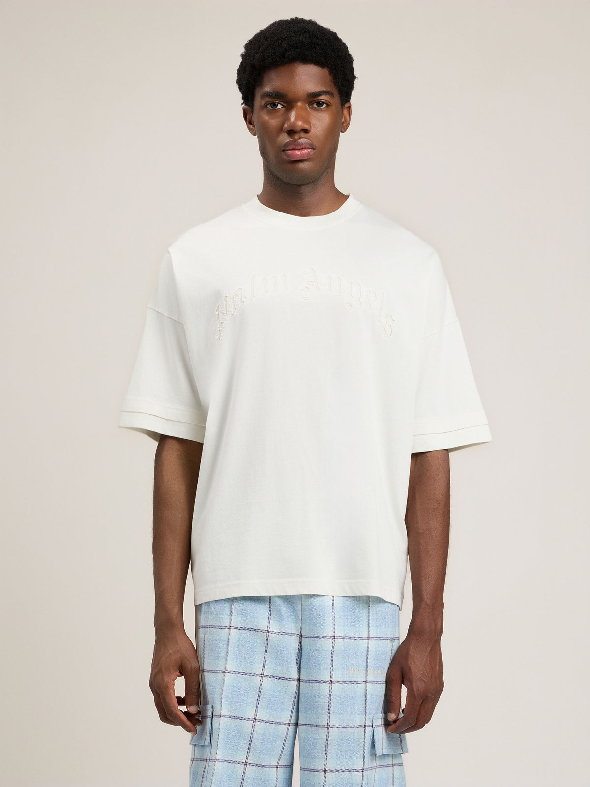 Curved Logo Loose Double T-Shirt