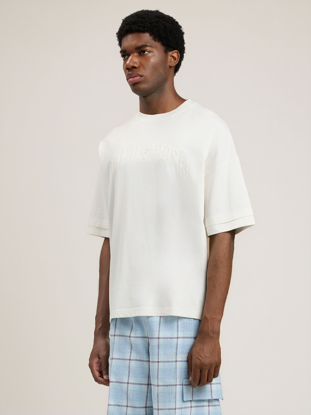 Curved Logo Loose Double T-Shirt