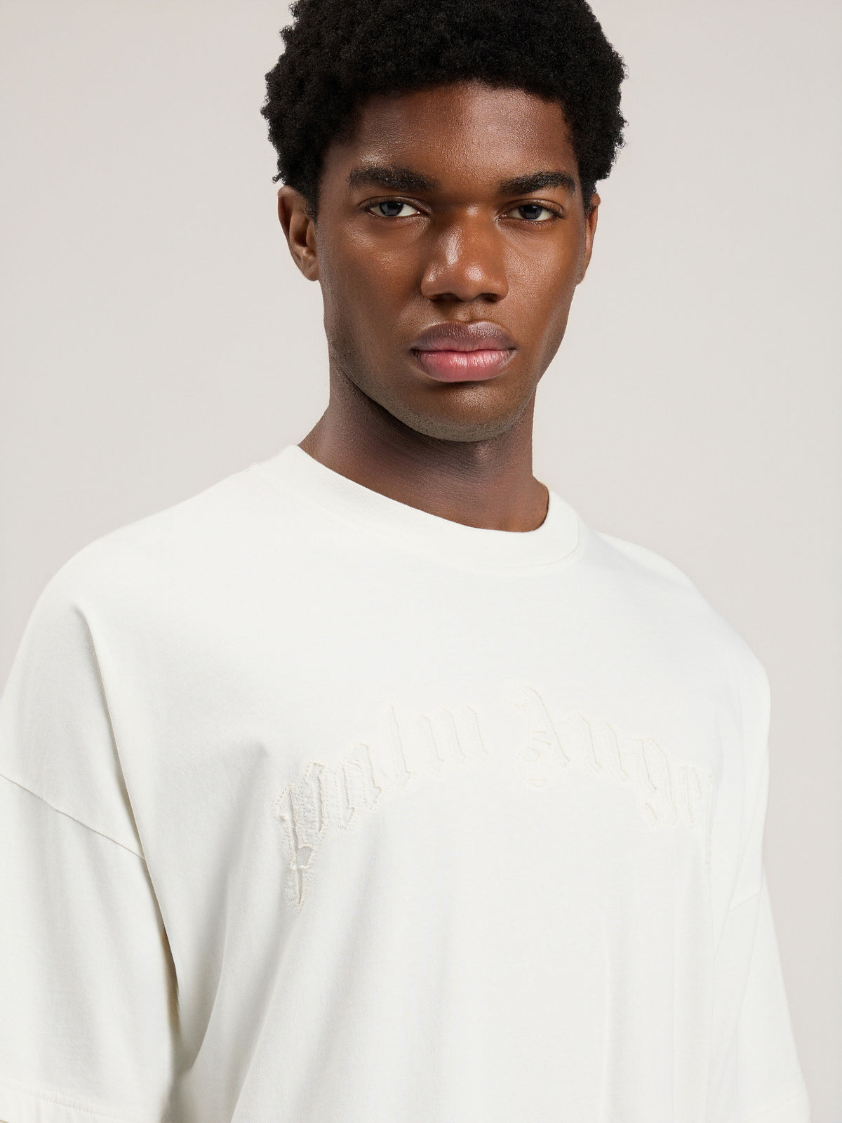 Curved Logo Loose Double T-Shirt