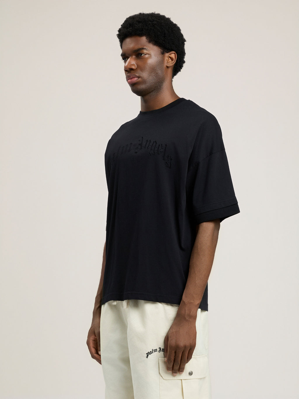 Curved Logo Loose Double T-Shirt