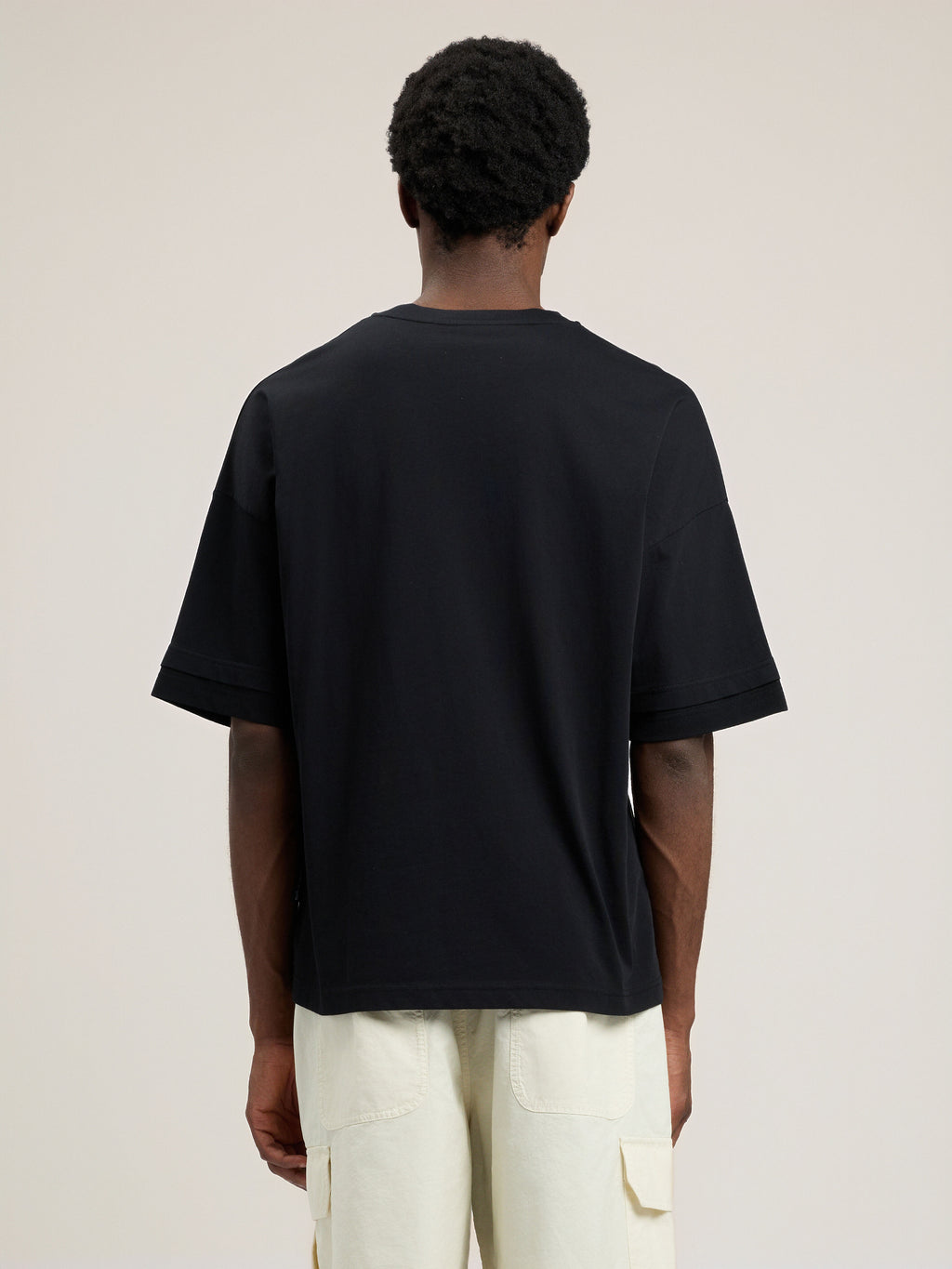 Curved Logo Loose Double T-Shirt