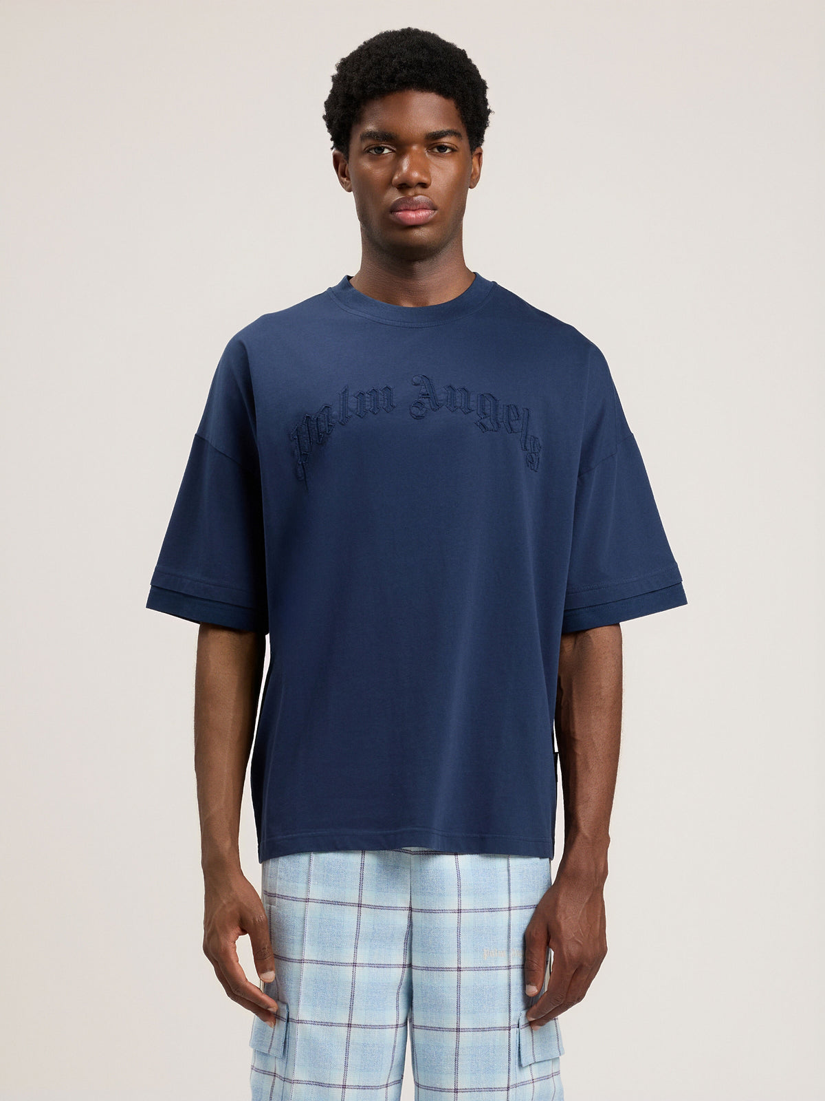 Curved Logo Loose Double T-Shirt