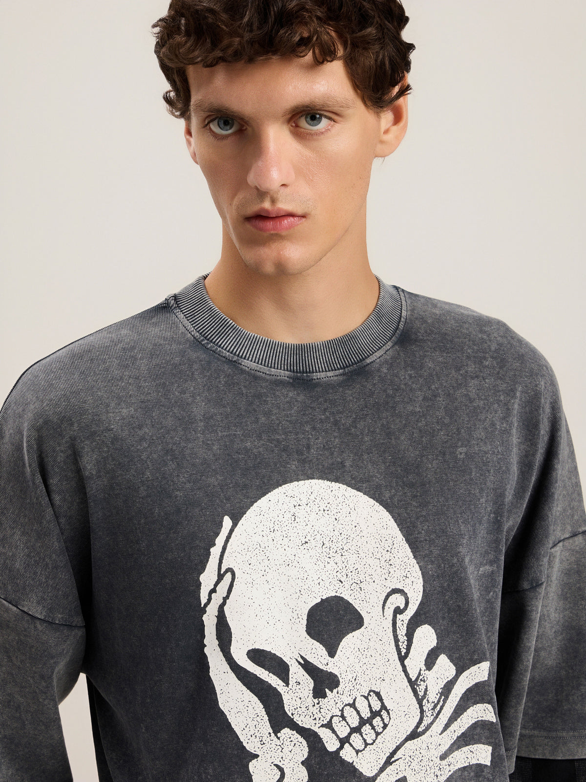 Skull Double Long-Sleeved Shirt