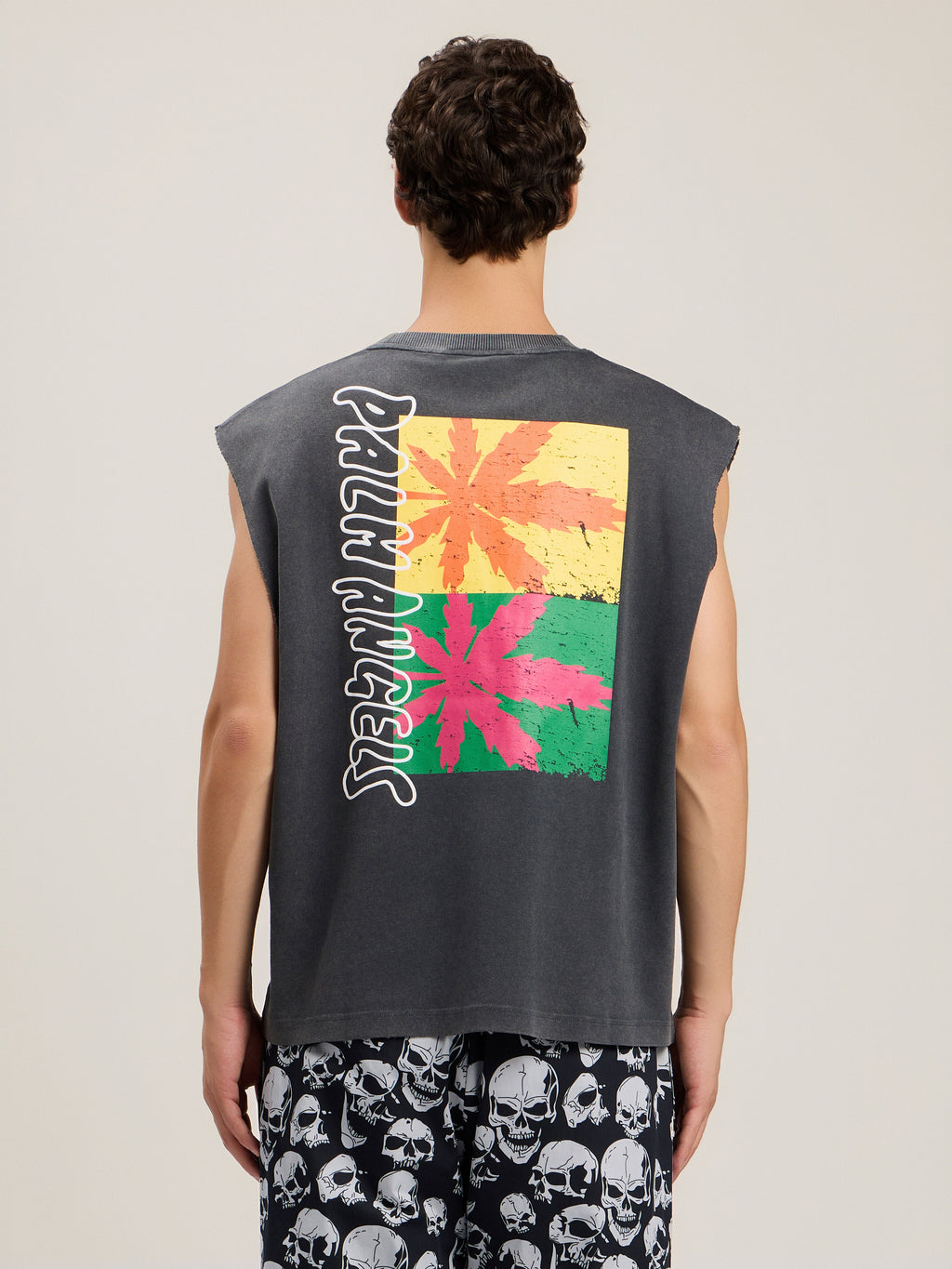 Palm Leaf Distressed Tank