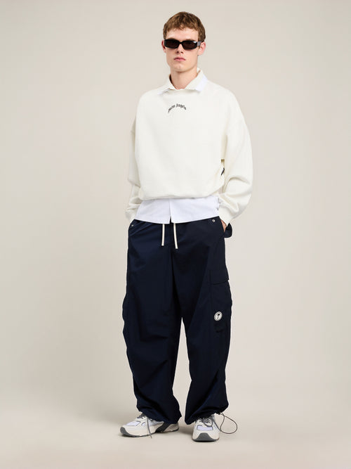 Back Curved Logo Loose Sweatshirt