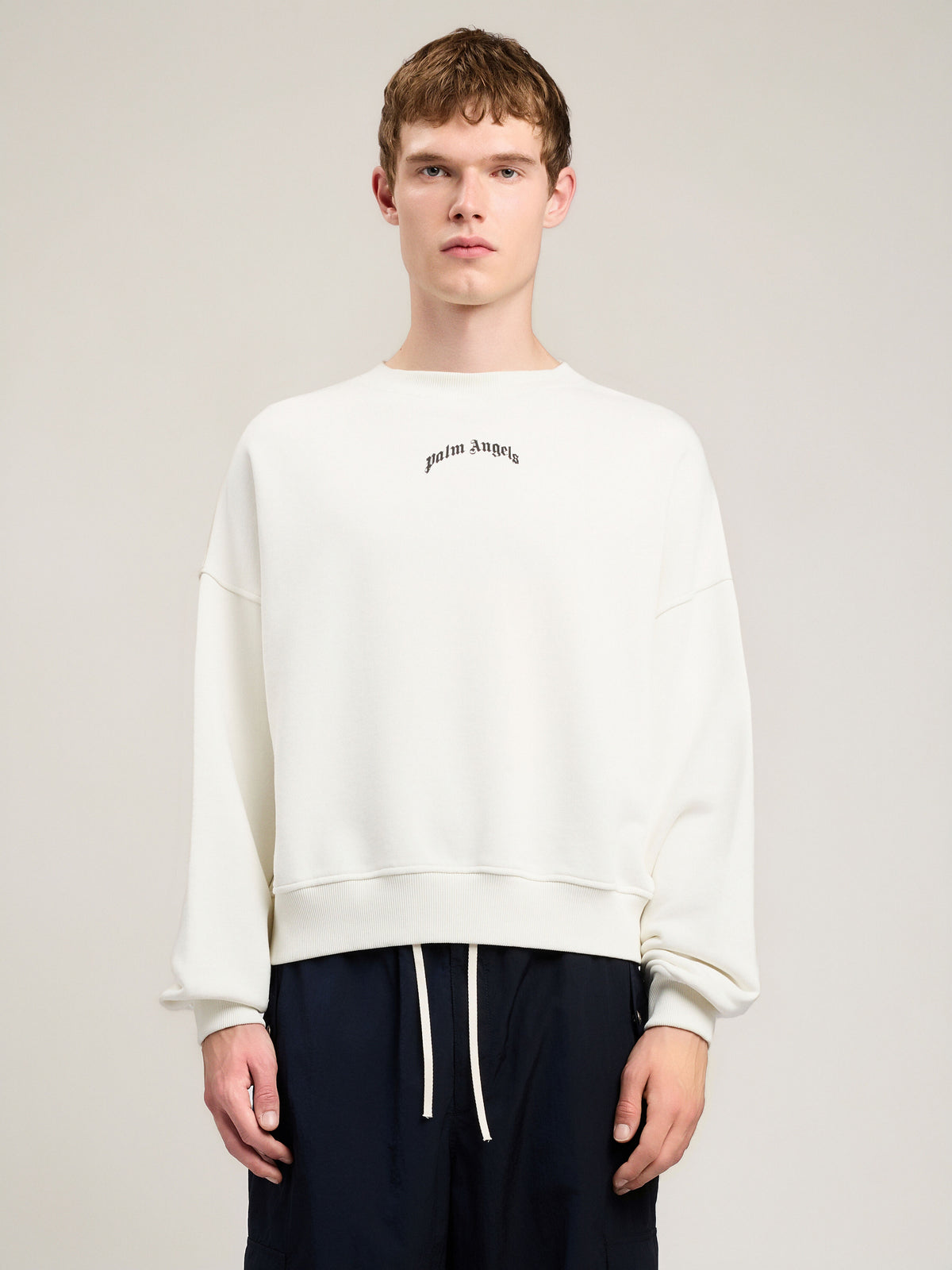 Back Curved Logo Loose Sweatshirt