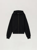 Back Curved Logo Zip Hoodie