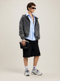 Palm Leaf Loose Zip Hoodie