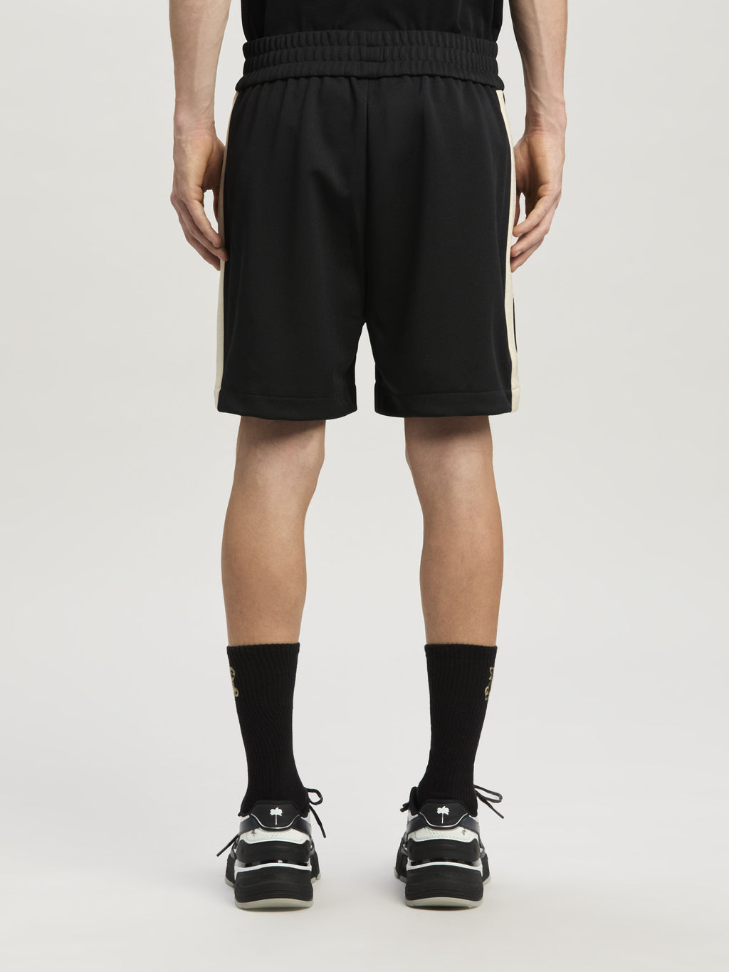 CLASSIC LOGO TRACK SHORTS BLACK OFF WHIT